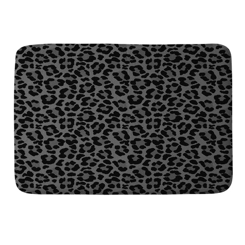 Avenie Leopard Print Black Memory Foam Bath Mat
