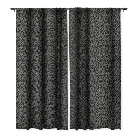 Avenie Leopard Print Black Blackout Window Curtain