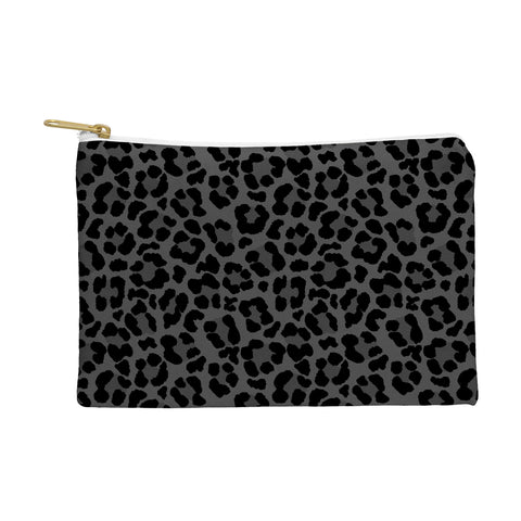 Avenie Leopard Print Black Pouch