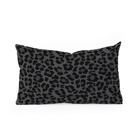 Avenie Leopard Print Black Oblong Throw Pillow