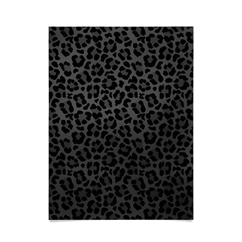 Avenie Leopard Print Black Poster