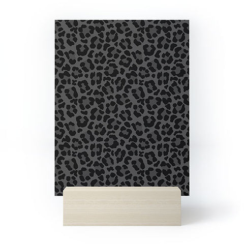 Avenie Leopard Print Black Mini Art Print
