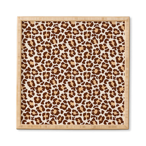 Avenie Leopard Print Brown Framed Wall Art