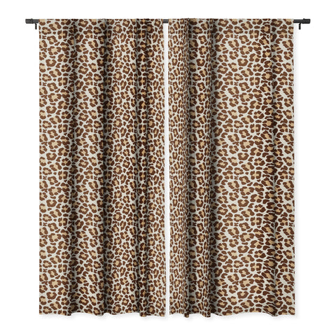 Avenie Leopard Print Brown Blackout Non Repeat