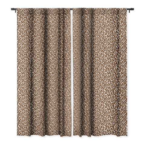 Avenie Leopard Print Brown Blackout Window Curtain