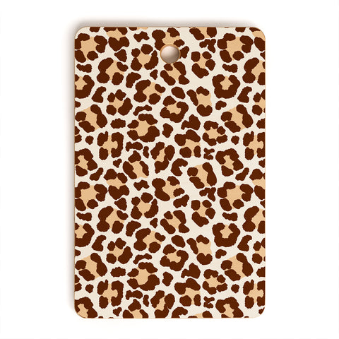 Avenie Leopard Print Brown Cutting Board Rectangle