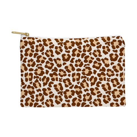 Avenie Leopard Print Brown Pouch