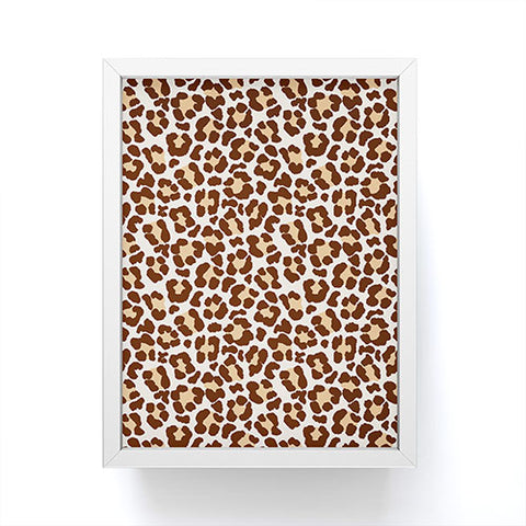 Avenie Leopard Print Brown Framed Mini Art Print