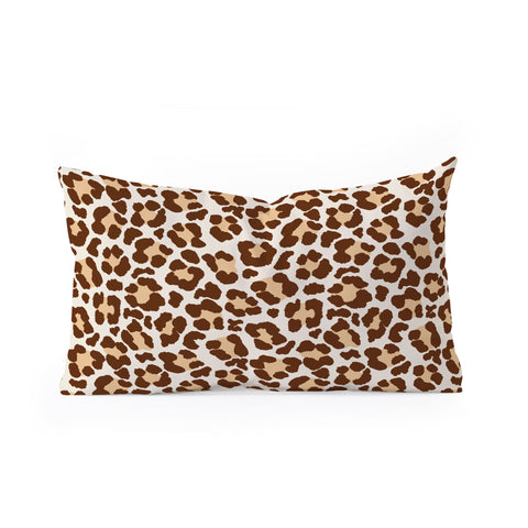 Avenie Leopard Print Brown Oblong Throw Pillow