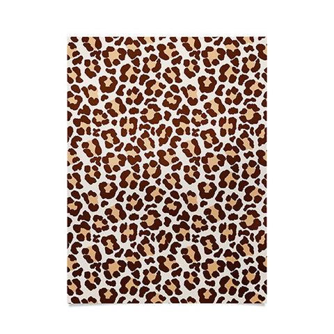 Avenie Leopard Print Brown Poster