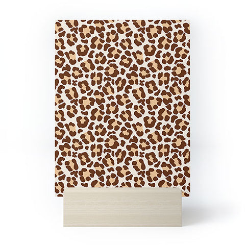 Avenie Leopard Print Brown Mini Art Print