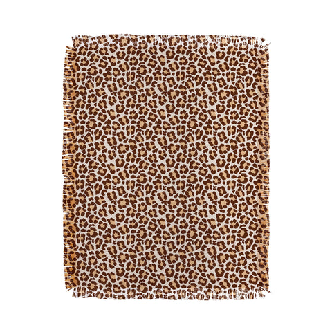 Avenie Leopard Print Brown Throw Blanket
