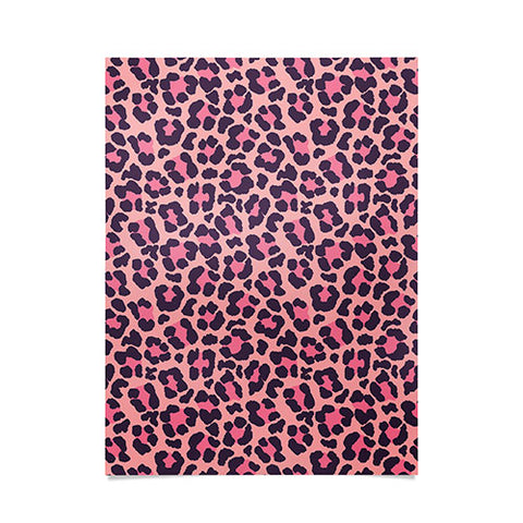 Avenie Leopard Print Coral Pink Poster