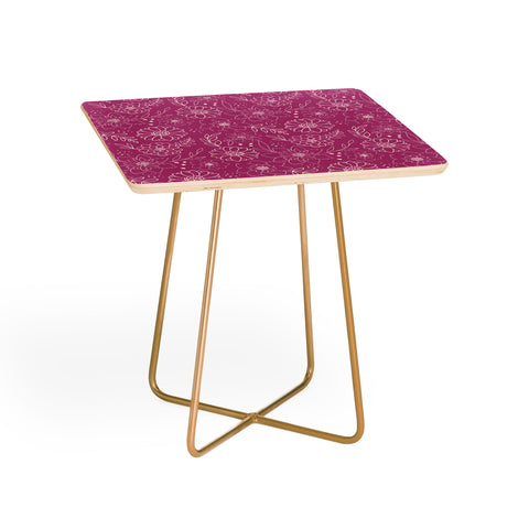 Avenie Lineart Garden Violet Side Table