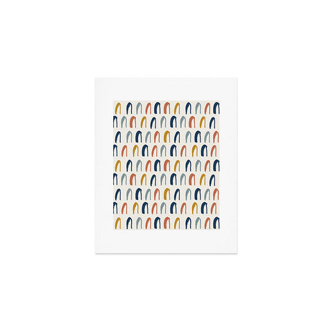 Avenie Little Arches Blue and Yellow Art Print