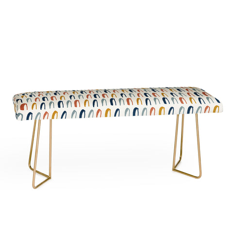 Avenie Little Arches Blue and Yellow Bench