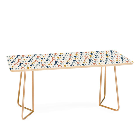 Avenie Little Arches Blue and Yellow Coffee Table