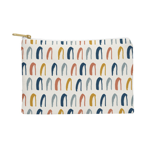 Avenie Little Arches Blue and Yellow Pouch
