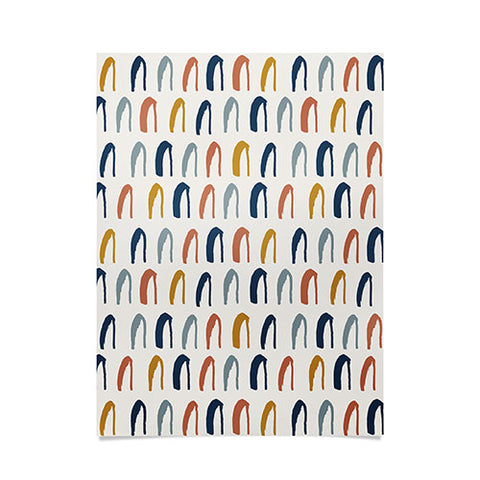 Avenie Little Arches Blue and Yellow Poster