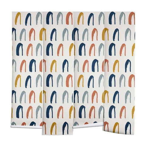 Avenie Little Arches Blue and Yellow Wall Mural