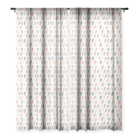 Avenie Little Arches Sheer Window Curtain