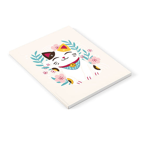 Avenie Lucky Cat and Cherry Blossoms Notebook