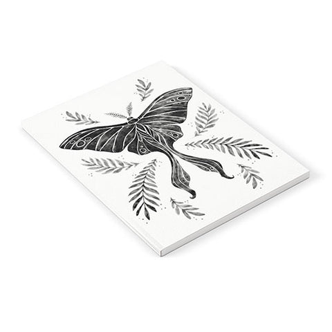 Avenie Luna Moth Black and White Notebook