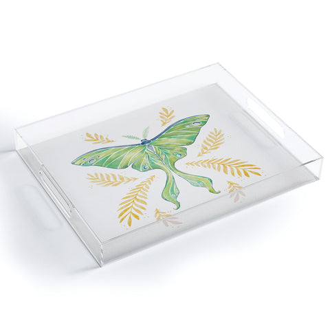 Avenie Luna Moth Classic Green Acrylic Tray