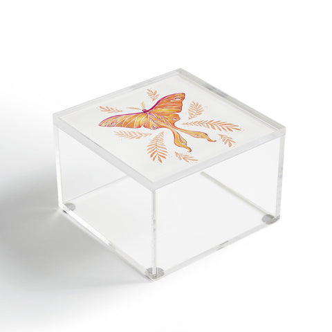 Avenie Luna Moth Fall Orange Acrylic Box