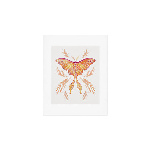 Avenie Luna Moth Fall Orange Art Print