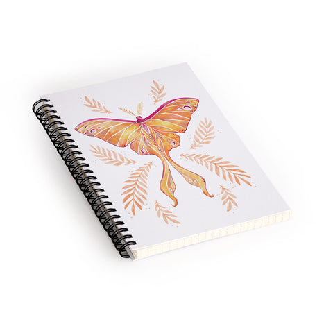 Avenie Luna Moth Fall Orange Spiral Notebook