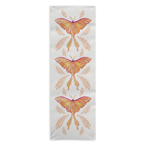 Avenie Luna Moth Fall Orange Yoga Towel
