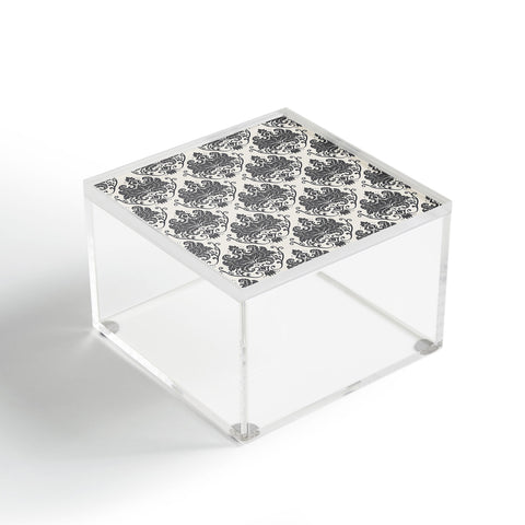 Avenie Luxury Damask Neutral Acrylic Box