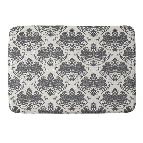 Avenie Luxury Damask Neutral Memory Foam Bath Mat