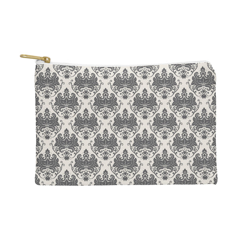 Avenie Luxury Damask Neutral Pouch