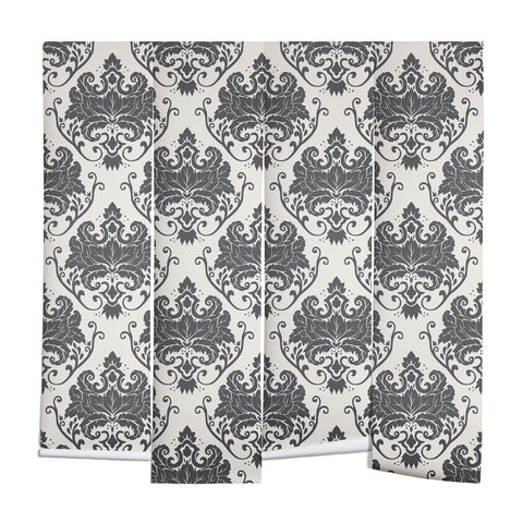Avenie Luxury Damask Neutral Wall Mural