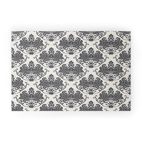 Avenie Luxury Damask Neutral Welcome Mat