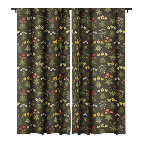 Avenie Magical Menagerie Botanicals Blackout Window Curtain