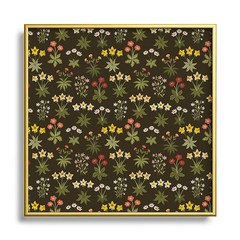 Avenie Magical Menagerie Botanicals Metal Square Framed Art Print