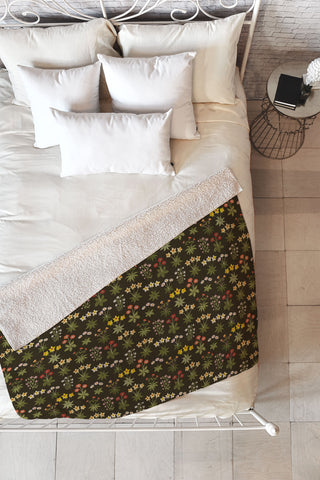 Avenie Magical Menagerie Botanicals Fleece Throw Blanket