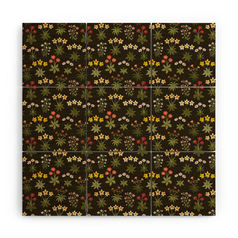 Avenie Magical Menagerie Botanicals Wood Wall Mural