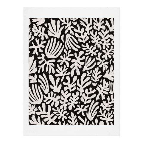 Avenie Matisse Inspired Shapes Black I Art Print