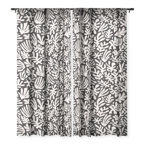 Avenie Matisse Inspired Shapes Black I Sheer Non Repeat