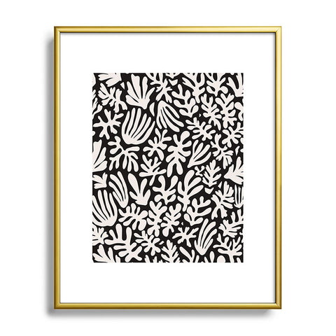 Avenie Matisse Inspired Shapes Black I Metal Framed Art Print