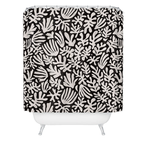 Avenie Matisse Inspired Shapes Black I Shower Curtain
