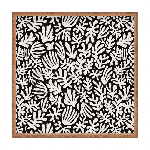 Avenie Matisse Inspired Shapes Black I Square Tray