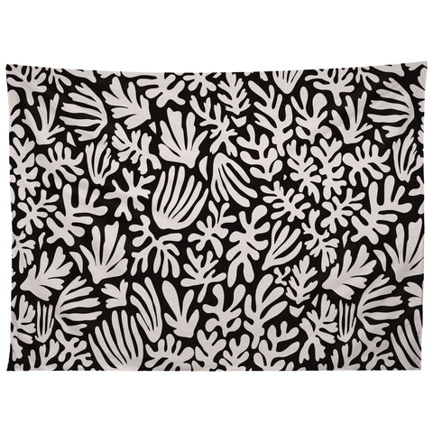 Avenie Matisse Inspired Shapes Black I Tapestry