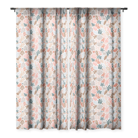 Avenie Matisse Inspired Shapes Sheer Window Curtain