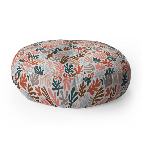 Avenie Matisse Inspired Shapes Floor Pillow Round