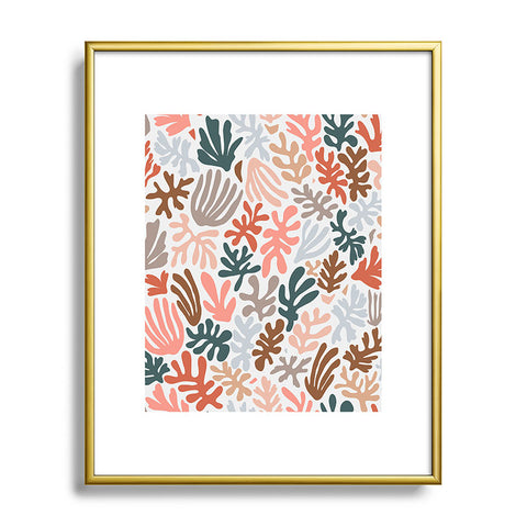 Avenie Matisse Inspired Shapes Metal Framed Art Print
